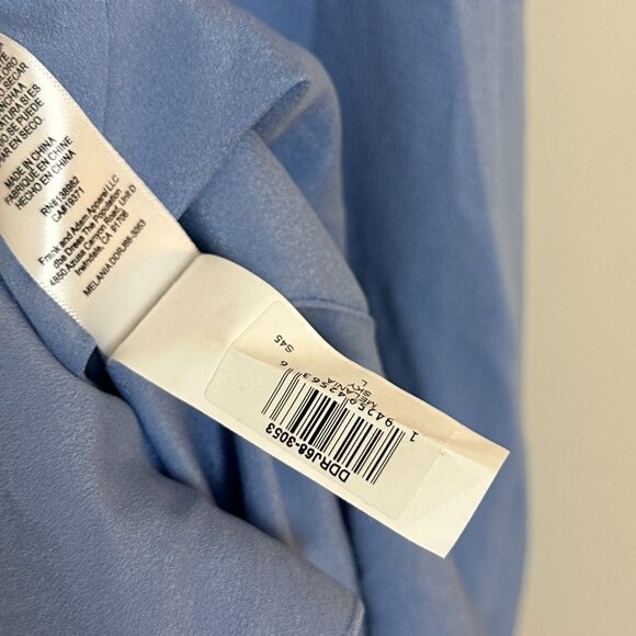 DRESS THE POPULATION Melania Off the Shoulder Gown in Sky Size Large - Picture 9 of 13